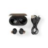 CUFFIA AURICOLARE NEDIS HPBT1050BK BLUETOOTH, PREMI CONTROL, CUSTODIA DI RICARICA, MICROFONO INCORPORATO, SUPPORTO PER IL CONTROLLO VOCALE, NERO